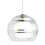 Visual Comfort Sedona LED Mini Pendant Clear Shade with Satin Nickel Finish
