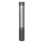 Visual Comfort Single Turbo 6" Wide 12V LED Bollard Path Light with Shade Charcoal / 4000K