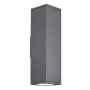 Visual Comfort Tegel 18" Tall LED Wall Sconce with 10° Narrow Beam Spread, Surge Protection, and Button Photocontrol Charcoal / 2700K