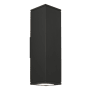 Visual Comfort Tegel 18" Tall LED Wall Sconce with 10° Narrow Beam Spread, Surge Protection, and Button Photocontrol Black / 3000K