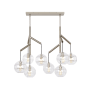 Visual Comfort Sedona 8 Light 40" Wide Multi Light Pendant Satin Nickel / Clear