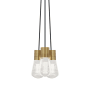 Visual Comfort Alva 9" Wide LED Natural Brass Multi Light Pendant Black