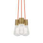 Visual Comfort Alva 9" Wide LED Natural Brass Multi Light Pendant Orange