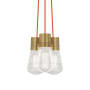 Visual Comfort Alva 9" Wide LED Natural Brass Multi Light Pendant Orange
