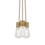 Visual Comfort Alva 9" Wide LED Natural Brass Multi Light Pendant Copper