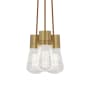 Visual Comfort Alva 9" Wide LED Natural Brass Multi Light Pendant Copper