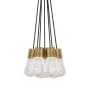Visual Comfort Alva 14" Wide LED Natural Brass Multi Light Pendant Black