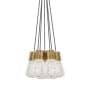 Visual Comfort Alva 14" Wide LED Natural Brass Multi Light Pendant Black / White