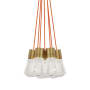 Visual Comfort Alva 14" Wide LED Natural Brass Multi Light Pendant Orange