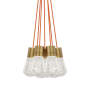 Visual Comfort Alva 14" Wide LED Natural Brass Multi Light Pendant Orange