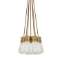 Visual Comfort Alva 14" Wide LED Natural Brass Multi Light Pendant Copper