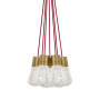 Visual Comfort Alva 14" Wide LED Natural Brass Multi Light Pendant Red