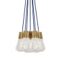 Visual Comfort Alva 14" Wide LED Natural Brass Multi Light Pendant Blue