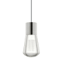 Visual Comfort Alva 4" Wide LED Mini Pendant with Gray Cord - 2200K Satin Nickel
