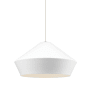 Visual Comfort Brummel Grande 20" Wide Pendant White Shade with Satin Nickel Finish