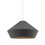 Visual Comfort Brummel Grande 20" Wide Pendant Charcoal Gray Shade with Black Finish
