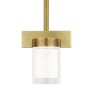 Visual Comfort Esfera 3" Wide LED Mini Pendant Natural Brass