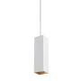 Visual Comfort Exo 6" Wide LED Mini Pendant with 12" Stem and 30° Beam Spread White / Gold Haze / 3000K