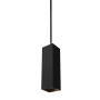 Visual Comfort Exo 18" Tall Integrated LED Mini Pendant with 36" Stem, 60 Degree Optics Matte Black / Black / 3500K
