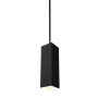 Visual Comfort Exo 18" Tall Integrated LED Mini Pendant with 36" Stem, 60 Degree Optics Matte Black / White / 3500K
