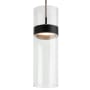 Visual Comfort Manette 5" Wide LED Mini Pendant with Clear Glass Shades Black / Black