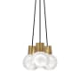 Visual Comfort Mina 9" Wide LED Natural Brass Multi Light Pendant Black