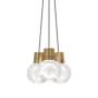 Visual Comfort Mina 9" Wide LED Natural Brass Multi Light Pendant Black / White