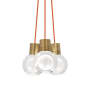 Visual Comfort Mina 9" Wide LED Natural Brass Multi Light Pendant Orange