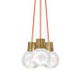 Visual Comfort Mina 9" Wide LED Natural Brass Multi Light Pendant Orange