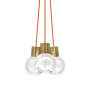 Visual Comfort Mina 9" Wide LED Natural Brass Multi Light Pendant Orange