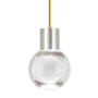 Satin Nickel / Orange Cord