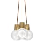 Visual Comfort Mina 9" Wide LED Natural Brass Multi Light Pendant Copper