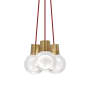 Visual Comfort Mina 9" Wide LED Natural Brass Multi Light Pendant Red