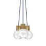 Visual Comfort Mina 9" Wide LED Natural Brass Multi Light Pendant Blue