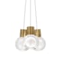 Visual Comfort Mina 9" Wide LED Natural Brass Multi Light Pendant White