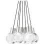 Visual Comfort Mina 14" Wide LED Multi Light Pendant Satin Nickel