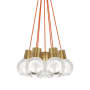 Visual Comfort Mina 14" Wide LED Natural Brass Multi Light Pendant Orange