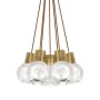 Visual Comfort Mina 14" Wide LED Natural Brass Multi Light Pendant Copper