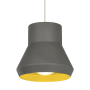 Visual Comfort Milo Single Light 15" Wide Pendant Gray / Chartreuse