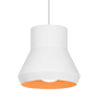 Visual Comfort Milo Single Light 15" Wide Pendant White / Orange