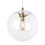 Visual Comfort Palona 14" Wide Pendant with Clear Glass Shade Aged Brass