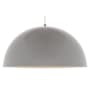 Visual Comfort Powell Street Line-Voltage 1 Light Gloss White / White Spun Metal Shade Pendant White with Satin Nickel finish