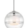 Visual Comfort Sedona 12" Wide Pendant with Clear Glass Shade Nightshade Black