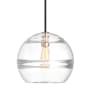 Visual Comfort Sedona 12" Wide LED Pendant with Clear Glass Shade and LED Bulb Satin Nickel
