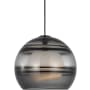 Visual Comfort Sedona 12" Wide Pendant with Smoked Glass Shade Nightshade Black