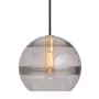 Visual Comfort Sedona 12" Wide Pendant with Smoked Glass Shade Aged Brass