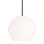 Visual Comfort Sedona 12" Wide LED Pendant with Frosted White Glass Shade and LED Bulb Aged Brass