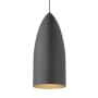 Visual Comfort Signal Single Light 6-1/8" Wide LED Mini Pendant with Spun Aluminum Shade Rubberized Gray / Gold / 2700K
