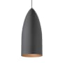 Visual Comfort Signal Single Light 6-1/8" Wide LED Mini Pendant with Spun Aluminum Shade Rubberized Gray / Copper / 2700K
