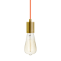 Visual Comfort SoCo 2" Wide Natural Brass Mini Pendant Orange
